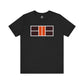 Pickleball Tee - Black and Orange Court Design
