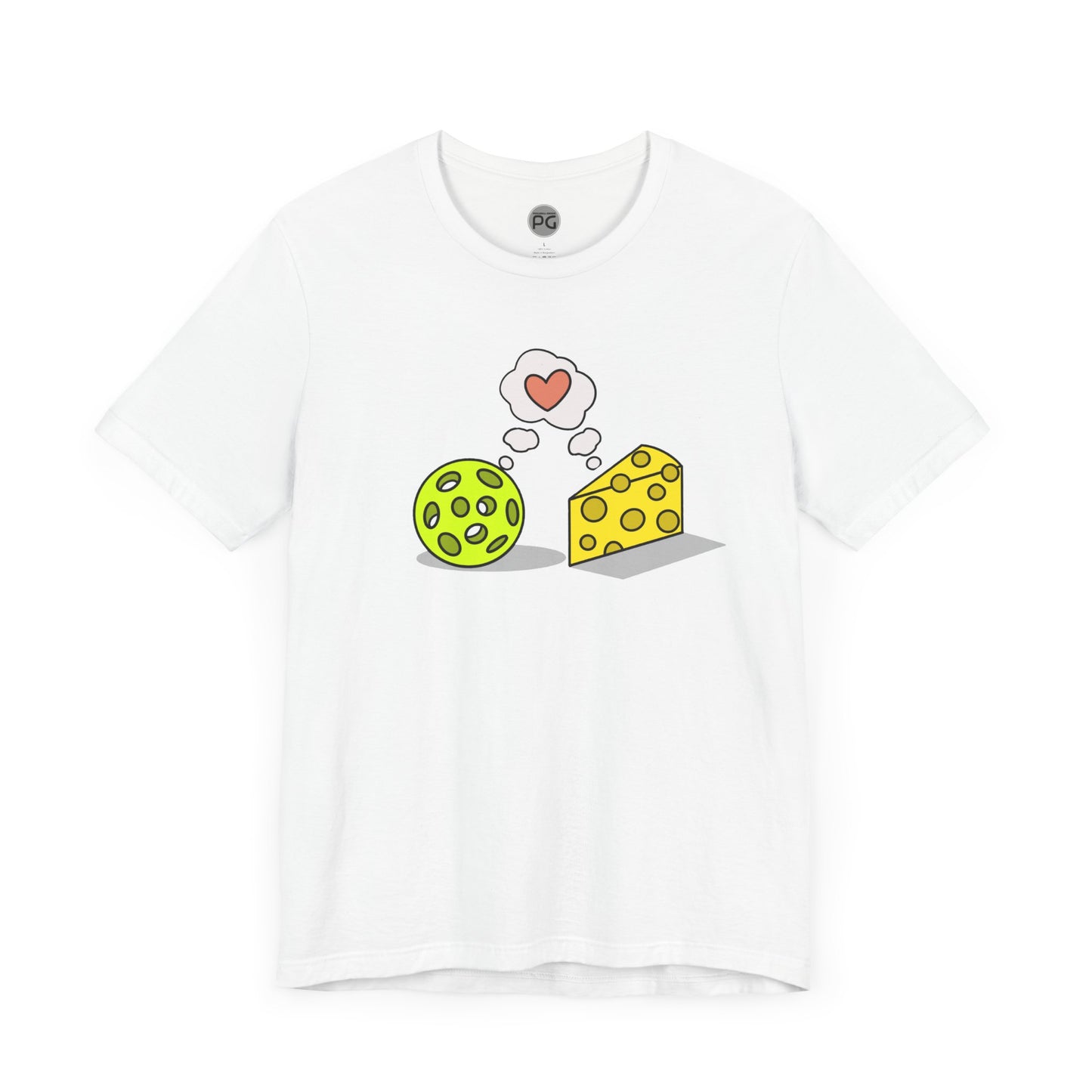 Cheese and Pickleball Love Unisex Jersey Short Sleeve Tee