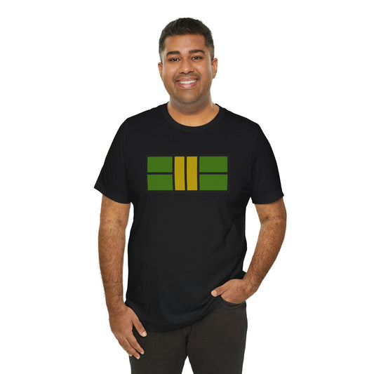 Classy Green/Gold Pickleball Court Unisex Tee