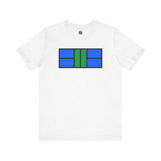 Classy Blue/Green Pickleball Court Unisex T-shirt